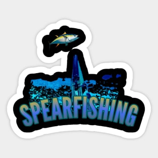 Spearfishing t-shirt designs Sticker